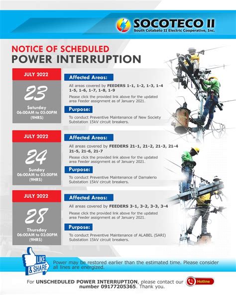 Schedule Power Interruption .
